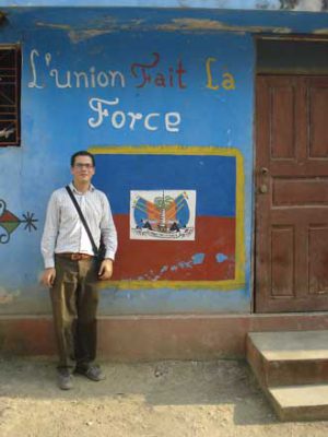 Pierre Minn in Leogane, Haiti, in 2009. / Photo courtesy of Pierre Minn.