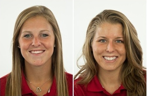 Brianna Miller (left) and Caroline Suchorski were key members of the Canadian women's rugby sevens team that won bronze at the 2013 FISU Summer Universiade in Kazan, Russia. / Photo courtesy of McGill Athletics & Recreation
