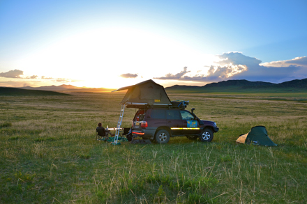 Camping on the Mongolian steppe. / Photo: Edward Durgan.