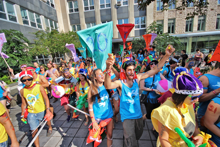 Frosh always adds a bit of colour to the McGill landscape. / Photo: Neale McDevitt