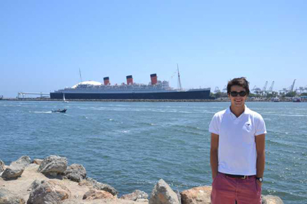 Ed in Long Beach, California with the RMS Queen Mary as his backdrop. / Photo: Graham Durgan