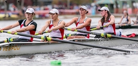 McGill women's coxed four finishes second at the Head of the Charles  Regatta this past Sunday. / Photo courtesy of www.row2k.com 