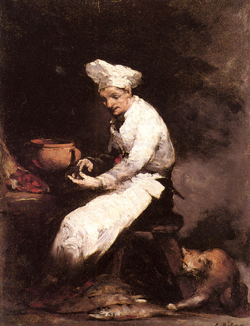 The cook and the cat by Augustin Théodule Ribot 