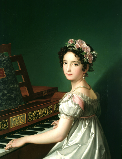 Manuela González Velázquez, playing the piano (1820), by Zacarías González Velázquez,