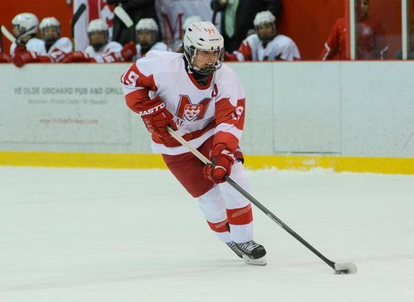 CIS MVP Katia Clément-Heydra claimed the RSEQ conference scoring title and ranked second in the nation with 40 points, including 13 goals, in only 20 games.