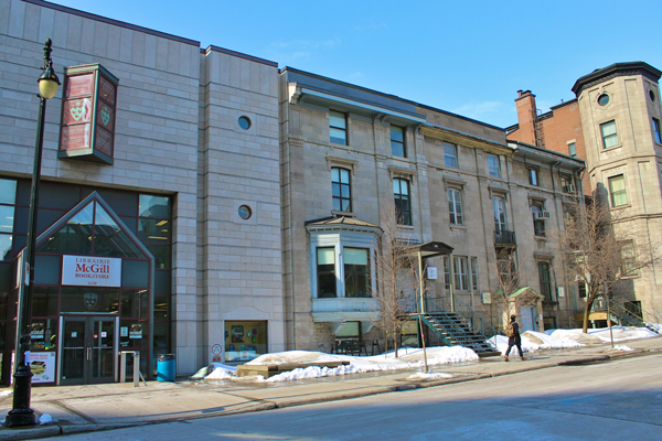 During the major construction project on McTavish Street, including next week’s preliminary work, pedestrian access to the street itself will be severely constrained, but the western sidewalk, in front of the Bookstore, the Faculty Club, the Student Centre and so forth, will remain open. / Photo: Neale McDevitt