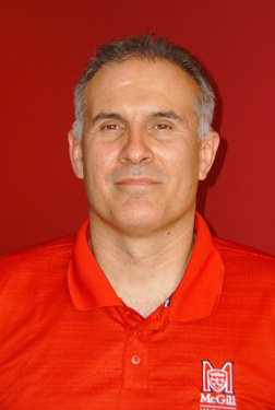 David DeAveiro, head coach of the McGill men's basketball team.