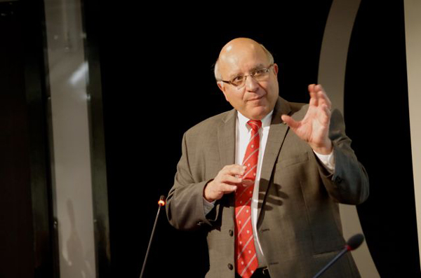 “I am optimistic,” Provost Anthony C. Masi told Open House forums on McGill’s financial situation held Monday. “But it is time to rethink how we do things, at every level.” / Photo: Doug Sweet