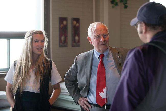 Hannah Taylor with Governor General and former Principal of McGill, David Johnston.