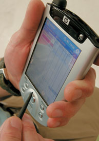 The wireless hand-held computer that physicians use to check prescription and drug safety information