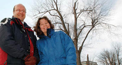  McGill psychiatry professor and Douglas Hospital researcher Alain Gratton with Neurophenotyping Centre director Claire-Dominique Walker