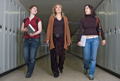  Psychology students Laura Cooper (left) and Anne Hand (right) helped Sonia Lupien, Director of the Centre for Studies on Human Stress, conduct research into stress levels of various Montreal populations.