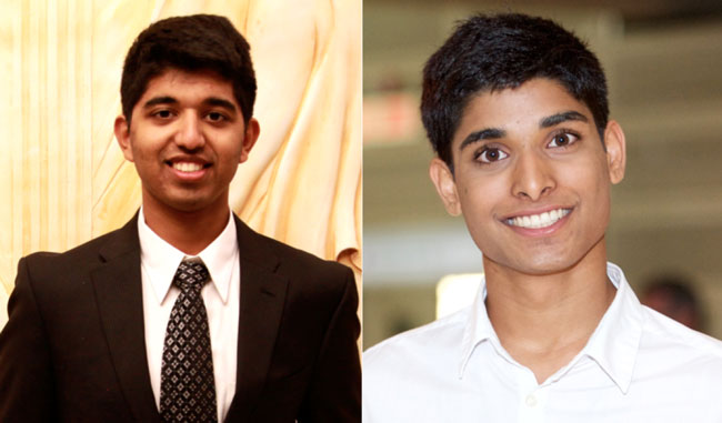 Aditya Mohan (left) and Alexander Deans have earned Schulich Leadership Scholarships.  