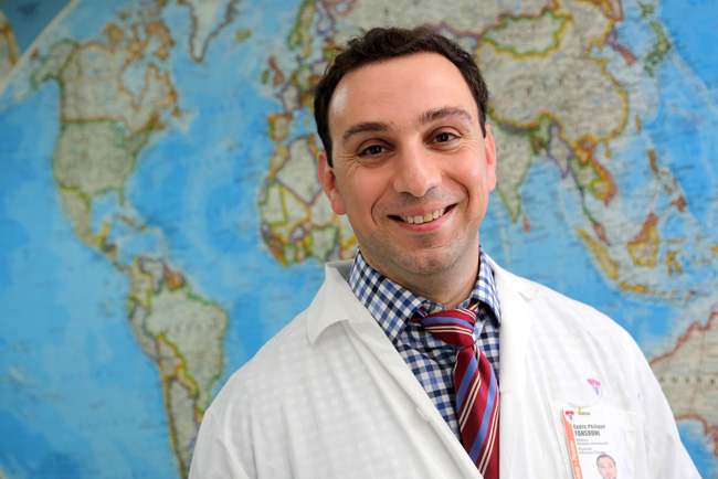 Dr. Cédric Yansouni, who is Associate Director of the J.D. MacLean Centre for Tropical Diseases at the MUHC