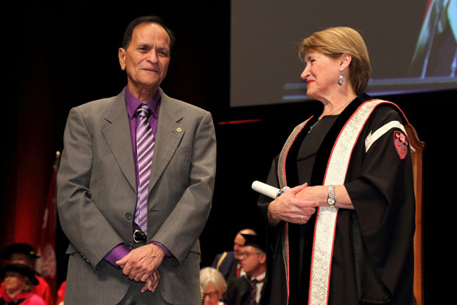 Rafat Noor Khan, winner of the Principal’s Award for Administrative and Support Staff (Clerical category). / Photo: Owen Egan