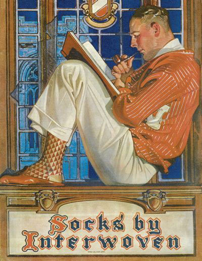 J.C.-Leyendecker, Interwoven socks ad (1929)