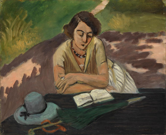 Henri Matisse, Reading woman with parasol (1921)