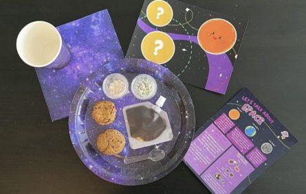 A plate of astronomy-themed cookies