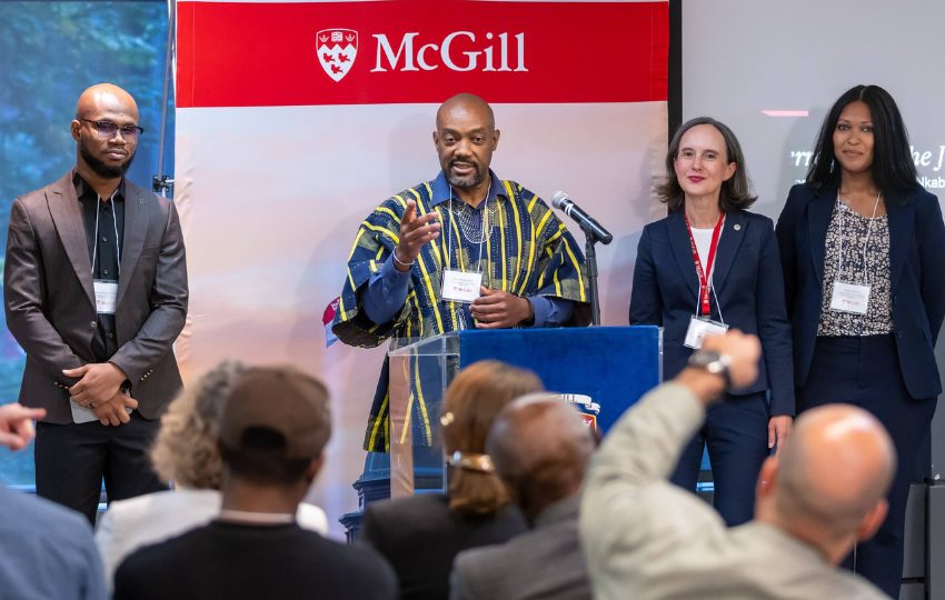 Husein Pumaya Yakubu, Pierre Brunache Jr., Suzana Kafadar de Rodriguez and Valerie Ndiweni