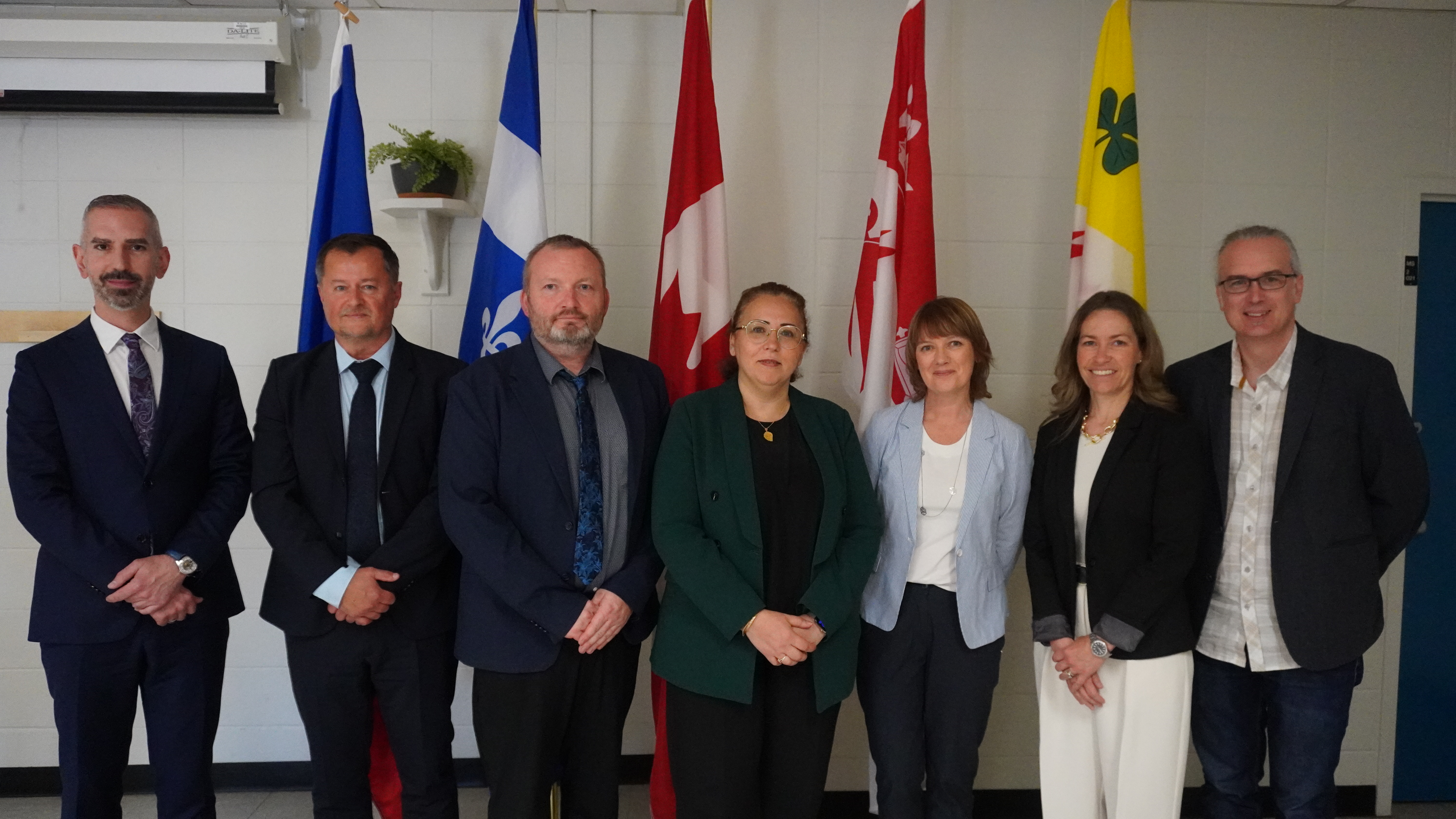 Members of the Food and Chemical Exposome Associated Laboratory standing together at Macdonald Campus on June 12, 2026.