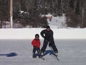 Jim Hynes and Jason: Pls-school lessons from a hockey-mad dad. / Photo: Mary Klempa