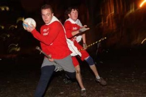 McGill’s Quidditch team shows no signs of hanging up the brooms for the season.  The down to earth version of the game came to McGill in September. / Photo: Owen Egan