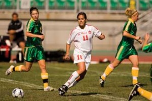 Alexandra Morin-Boucher led the soccer Martlets in goals last year with six in 14 game. / Photo: Andrew Dobrowolskyj/McGill Athletics