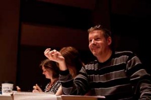 Patrick Hansen, directing a 2008 Opera McGill rehearsal. “I see productions as the end result of a process.”  / Photo: Adam Scotti