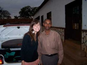 Jeannine Plamondon and Celestin, a Rwandan survivor. Photo courtesy of Jeannine Plamondon